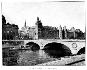 Clément Maurice Paris en plein air, BUC, 1897,014 Le pont au Change et le Palais de Justice photo