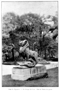 Clément Maurice Paris en plein air, BUC, 1897,041 Dans la Pépinière, Le groupe de CAIN, Lion de Nubie et sa proie
