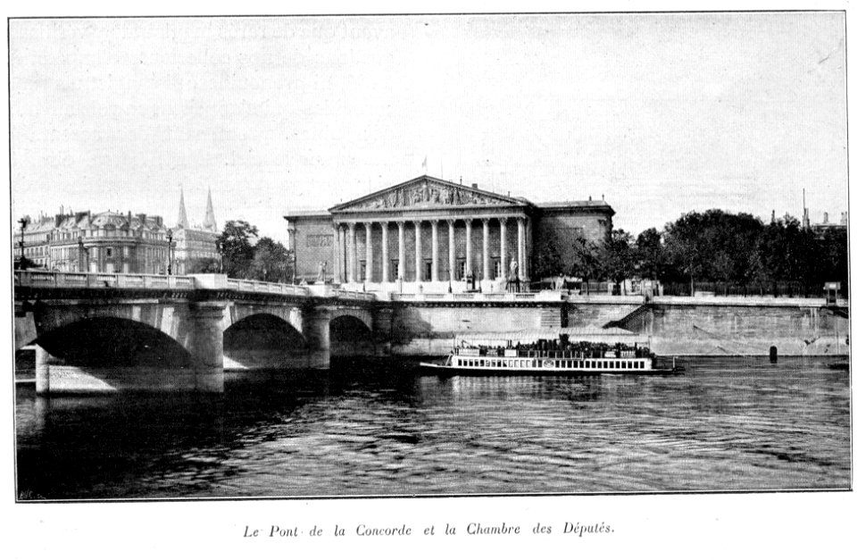 Clément Maurice Paris en plein air, BUC, 1897,020 Le pont de la Concorde et la Chambre des Députés