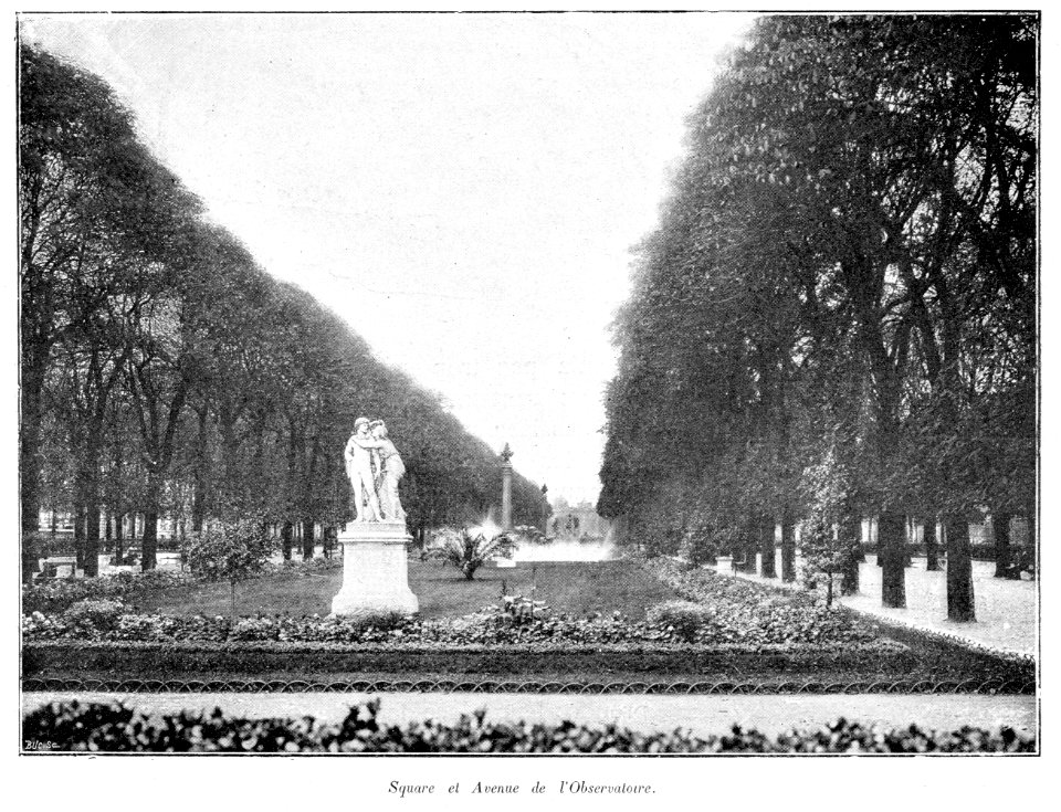 Clément Maurice Paris en plein air, BUC, 1897,045 Square et Avenue de l'Observatoire