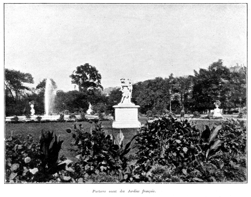 Clément Maurice Paris en plein air, BUC, 1897,049 Parterre ouest des Jardins français