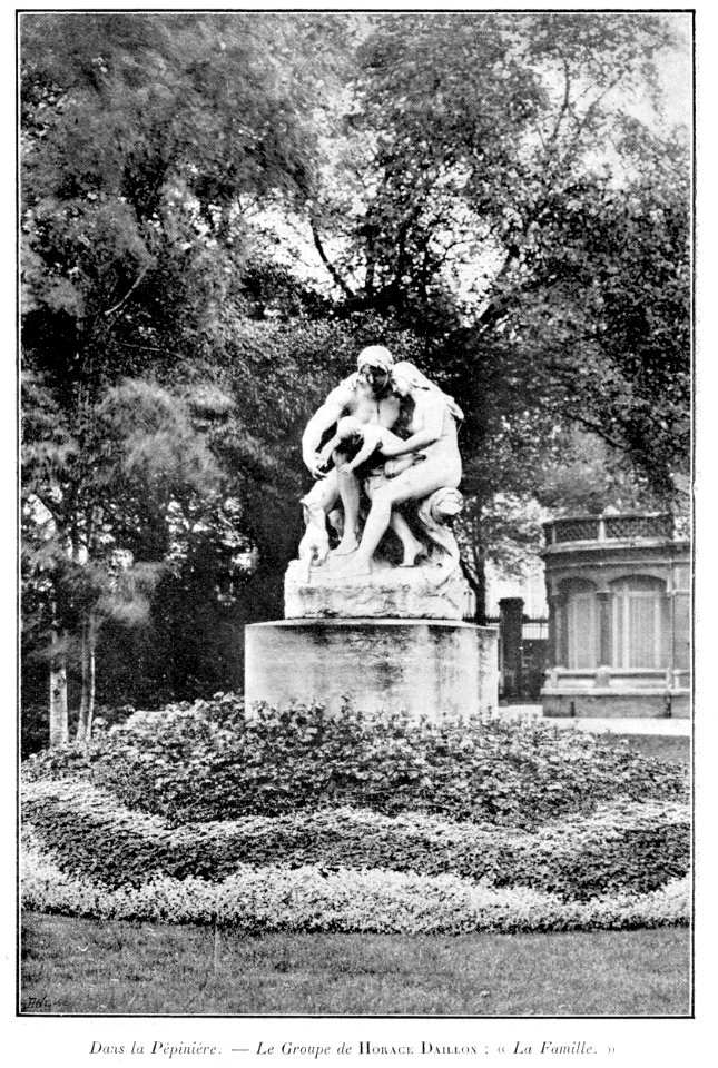 Clément Maurice Paris en plein air, BUC, 1897,040 Dans la Pépinière, Le Groupe de Horace Daillon La Famille