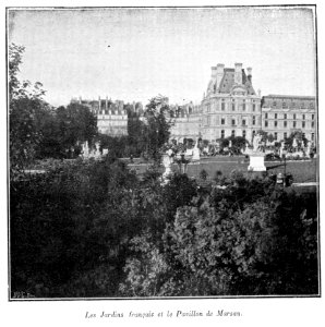Clément Maurice Paris en plein air, BUC, 1897,054 Les Jardins français et le Pavillon de Marsan