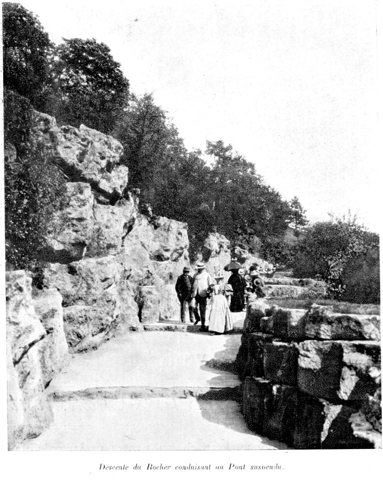 Clément Maurice Paris en plein air, BUC, 1897,103 Descente du Rocher conduisant au Pont suspendu