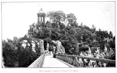 Clément Maurice Paris en plein air, BUC, 1897,107 Pont suspendu, vue prise du Temple de la Sybille