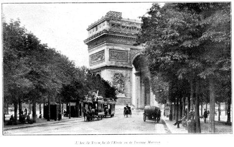 Clément Maurice Paris en plein air, BUC, 1897,074 L'Arc deTriomphe de l'Étoile vu de l'avenue Marceau