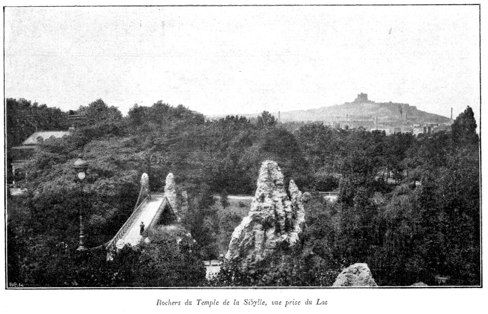 Clément Maurice Paris en plein air, BUC, 1897,108 Rochers du Temple de la Sybille, vu prise du Lac