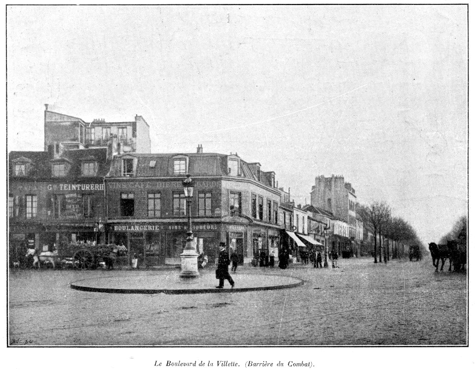Clément Maurice Paris en plein air, BUC, 1897,164 Le Boulevard de la Villette. (Barrière du Combat)