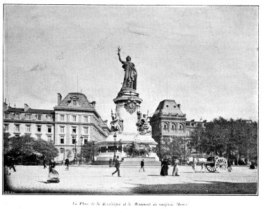 Clément Maurice Paris en plein air, BUC, 1897,150 La Place de la République et le Monument du sculpteur Morice