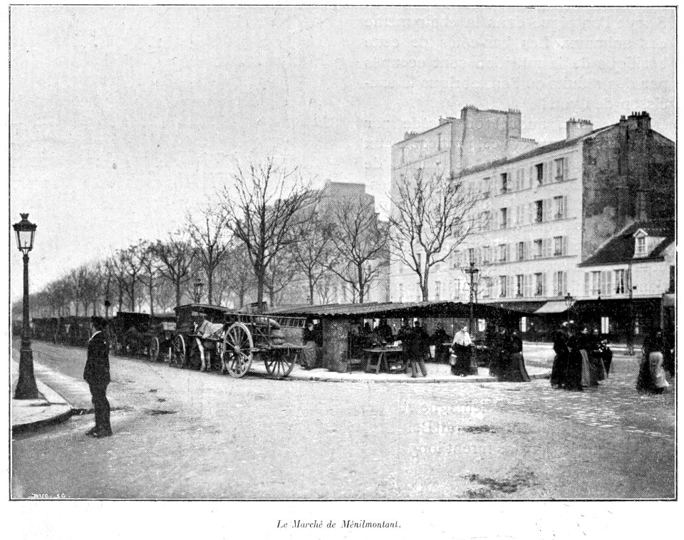 Clément Maurice Paris en plein air, BUC, 1897,166 Le Marché de Ménilmontant