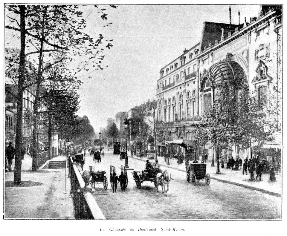 Clément Maurice Paris en plein air, BUC, 1897,149 La Chaussée du Boulevard Saint-Martin