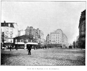 Clément Maurice Paris en plein air, BUC, 1897,155 Avenue de la République et rue du Chemin Vert
