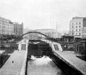 Clément Maurice Paris en plein air, BUC, 1897,159 Canal Saint-Martin , écluse de la rue Grange-aux-Belles