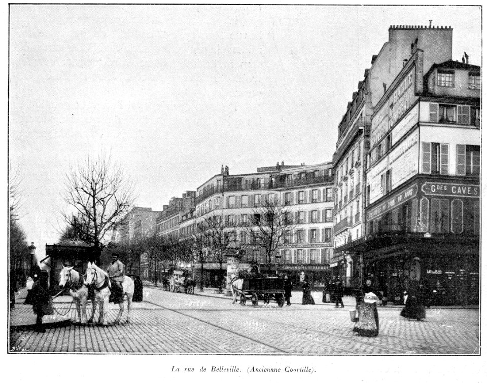 Clément Maurice Paris en plein air, BUC, 1897,165 La rue de Belleville (Ancienne Courtil)