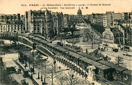 CM 215 - PARIS - Le Métropolitain - Boulevard Pasteur - L'Avenue de Breteuil et les Invalides photo