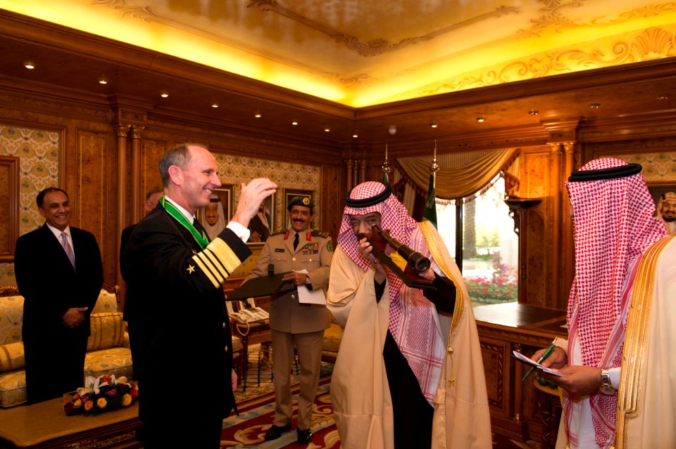 CNO Adm. Greenert laughs with Crown Prince Salman bin Abdulaziz. (8468332388)