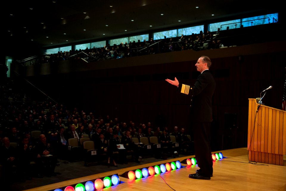 CNO Adm. Greenert speaks at the Naval Postgraduate School. (8446974823)