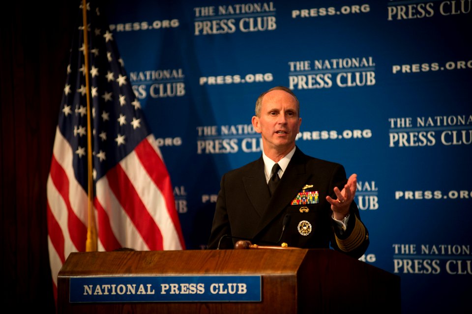 CNO Adm. Jonathan Greenert speaks at a press luncheon. (8205186971)