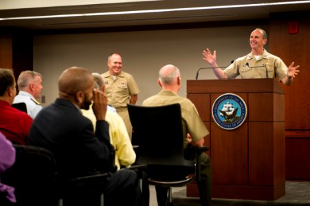 CNO delivers remarks at Navy Strategic Systems Programs. (20348131066)