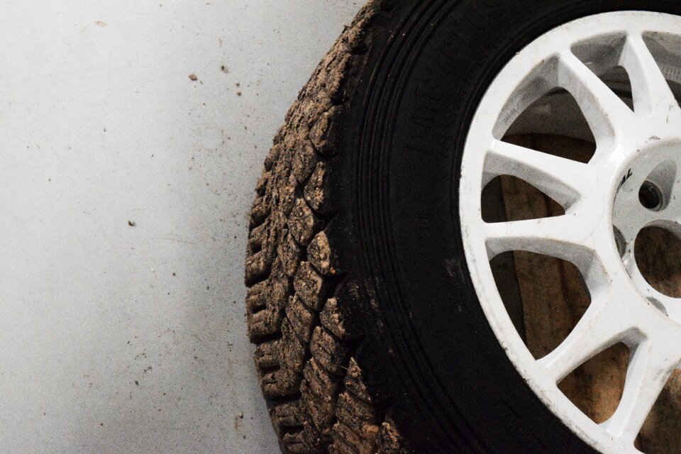 Rubber tyre black