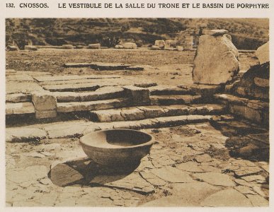Cnossos Le vestibule de la salle du trône et le bassin de porphyre - Baud-bovy Daniel Boissonnas Frédéric - 1919
