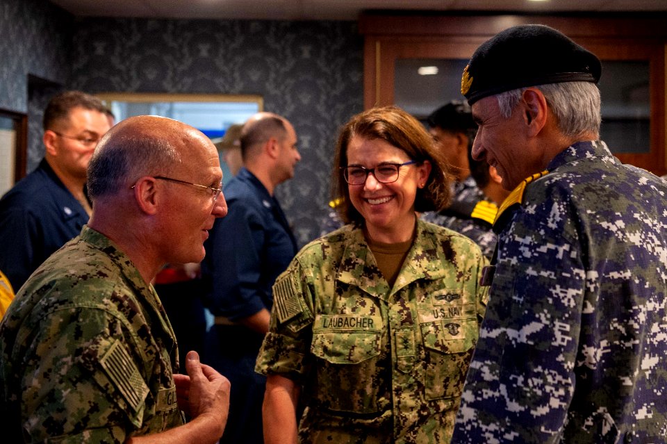 CNO, Indian Chief of Naval Staff Visit USS Carl Vinson (CVN 70) as part of MALABAR 21 211014-N-MD461-1249