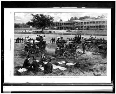 Coaches at Jerome Park on a race day LCCN92522164