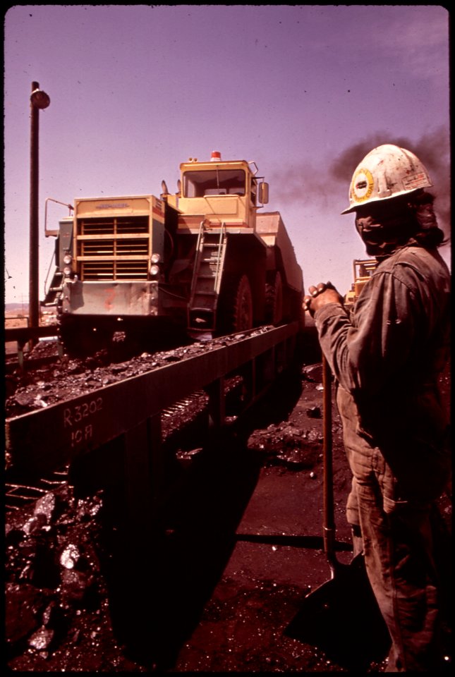 Coal Haulers and Navajo Workman at the Peabody Coal Company (4265749929)