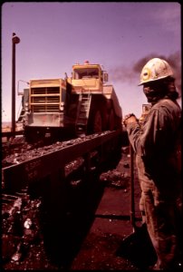 Coal Haulers and Navajo Workman at the Peabody Coal Company (4265749929)