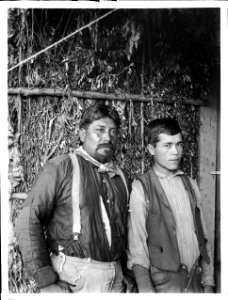 Coahuilla Indian father and son, Pala, California, ca.1905 (CHS-3985)