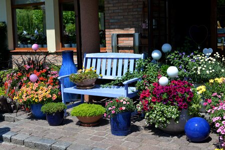 Garden patio no one photo