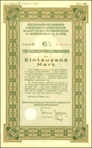 Bezirksverband Oberschwäbische Elektrizitätswerke 1923