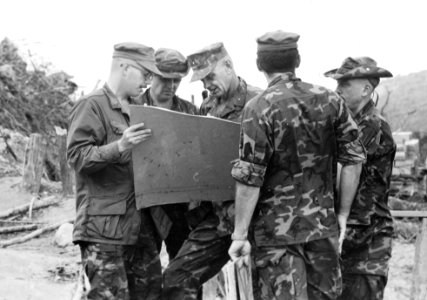 BG Ross T. Dwyer and officers of 3rd Marines during Operation Taylor Common, 1969