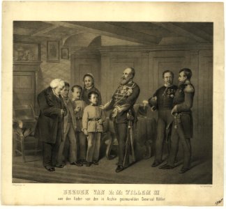Bezoek Willem III aan vader van de gesneuvelde generaal Johan Harmen Rudolf Köhler (1873)
