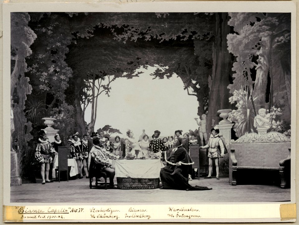 Bianca Capello, Dramatiska teatern 1901. Föreställningsbild - SMV - H12 002