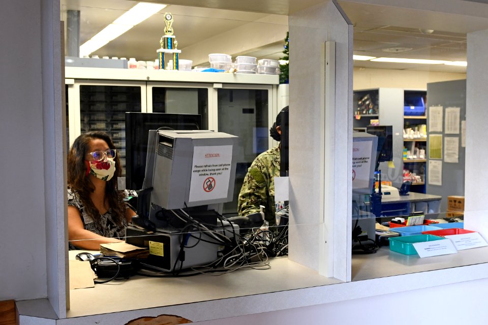 BHC Makalapa Pharmacy Implements Plexiglass Screens 200429-N-WF582-038 (49837821562)