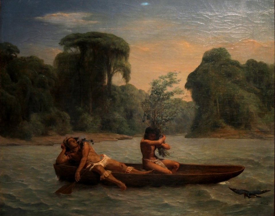 Musée du quai Branly Peintures des lointains François Auguste Biard Deux Indiens en pirogue 03012019 6293