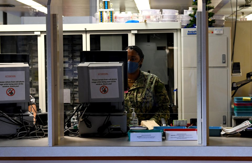BHC Makalapa Pharmacy Implements Plexiglass Screens 200429-N-WF582-959 (49836975793)