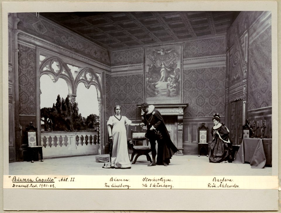Bianca Capello, Dramatiska teatern 1901. Föreställningsbild - SMV - H12 001