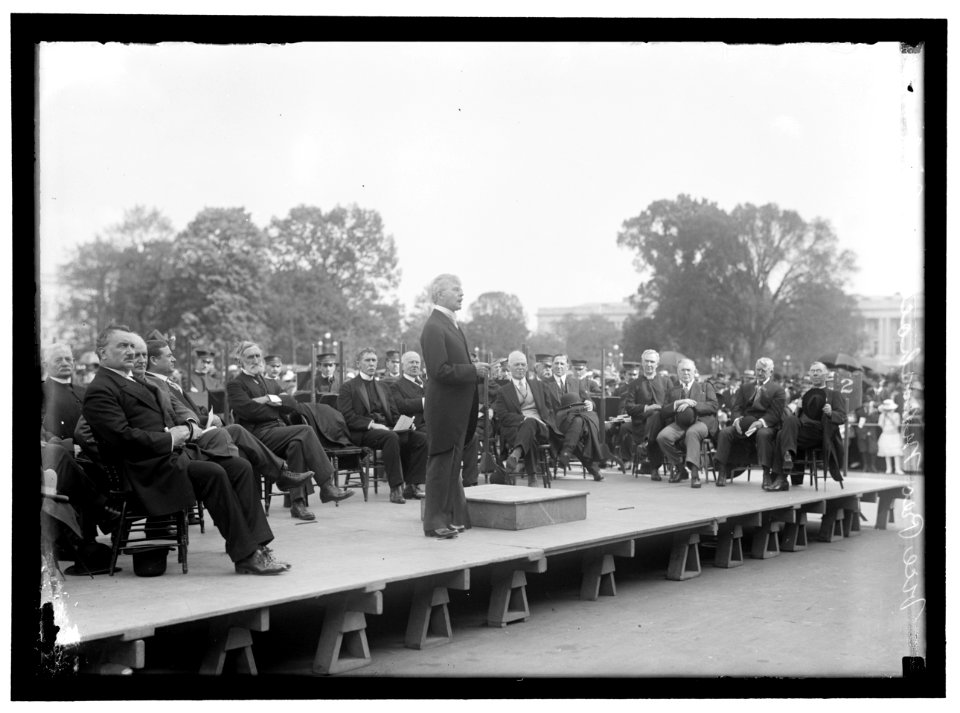 BIBLE SOCIETY OPEN AIR MEETING, EAST FRONT OF THE CAPITOL. VICE PRESIDENT MARSHALL SPEAKING LCCN2016867275
