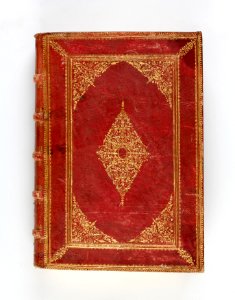 Bibel från 1618 i rött marokängband med guldtråd - Skoklosters slott - 93186
