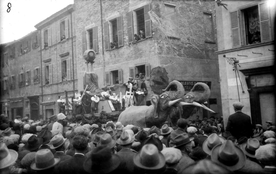 Biblioteca Federiciana, Abele Cerasoli, Fano, Carnevale, 1928, gelatina a sviluppo