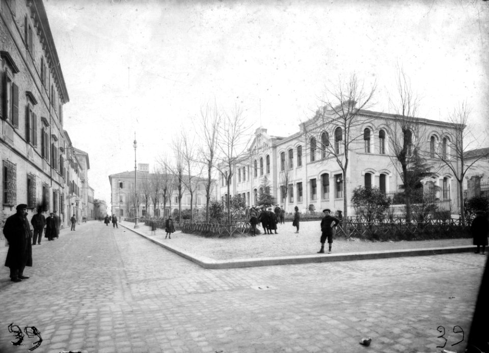 Biblioteca Federiciana, Gaetano Baviera, Fano, Scuole Luigi Rossi, 1910 circa, gelatina a sviluppo
