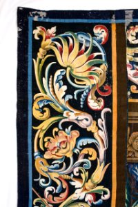 Bibliska historien. Bebådelsen. Efter konservering. Vänster bord upptill - Skoklosters slott - 87037
