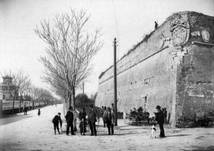 Biblioteca Federiciana, Gaetano Baviera, Fano, Il Bastione del Sangallo e Viale XII Settembre, 1910 circa, gelatina a sviluppo