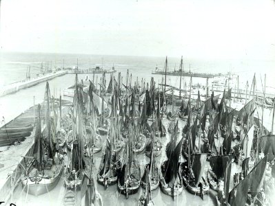 Biblioteca Federiciana, Anonimo, Fano, Darsena di Fano, 1910 circa, gelatina a sviluppo