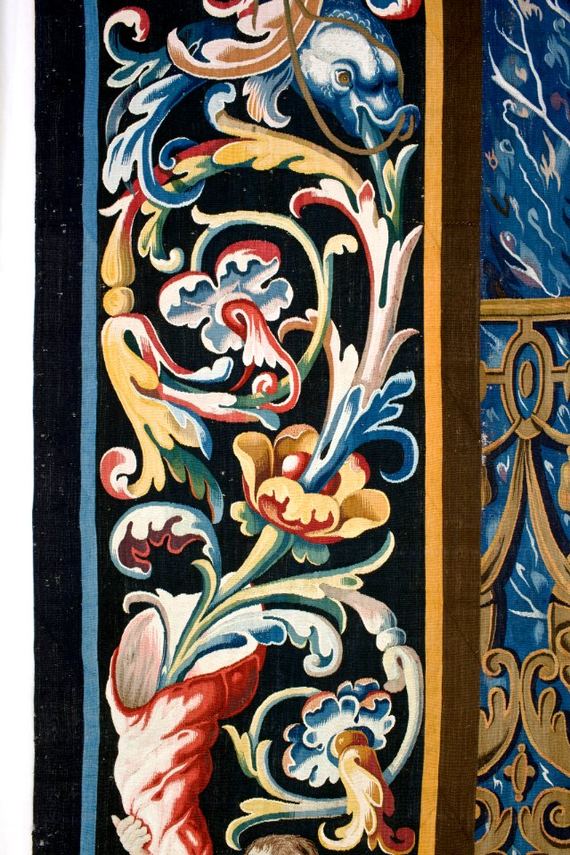 Bibliska historien. Bebådelsen. Efter konservering. Vänster bord nertill - Skoklosters slott - 87038