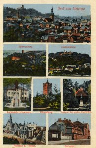 Bielefeld, Nordrhein-Westfalen - Sparrenberg; Johannisberg; Leineweberbrunnen (Zeno Ansichtskarten)