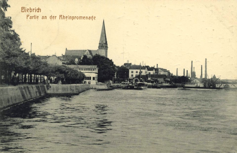 Biebrich (Rhein), Rheinland-Pfalz - Rheinpromenade (Zeno Ansichtskarten)
