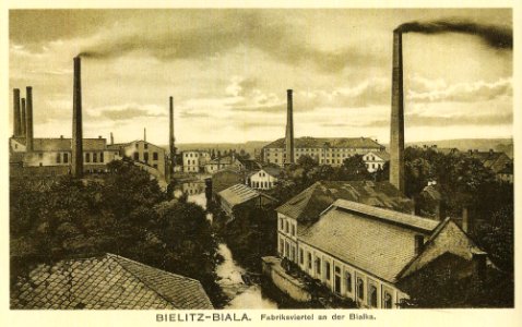 Bielsko-Biała, północna dzielnica przemysłowa 1915 photo